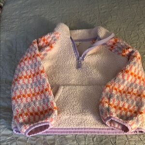 Cat & Jack Fleece Jacket - Pink, Orange, and White